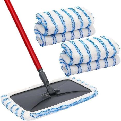 De 4 lingettes nettoyage réutilisables pour balais plats 38 20 parquets. Serpillière microfibre, XU, Tissu éponge coton et (serpillière incluse). KZQ - KZQ (1/4)