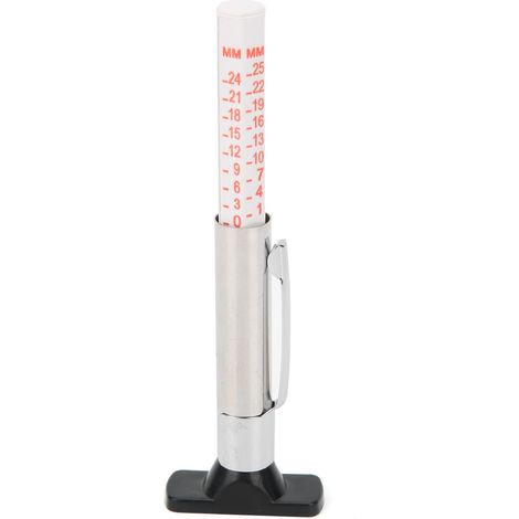 Profiltiefenmesser 0–25 mm, tragbarer Reifentester, universelles Kfz-Messgerät, einfarbig (1/5)