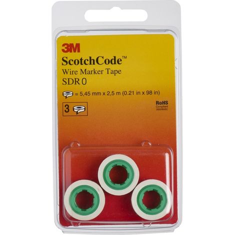 3 m Scotchcode sdr-0 cavo Marker refill Rollers, numero 0 (confezione da 3)