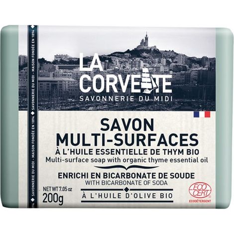 Sapone multisuperficie da 200 g con timo Ecocert - La Corvette