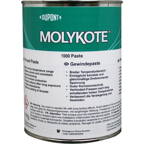 Pâte anti-grippante de montage Molykote 1000 - boîte 1Kg - Molykote