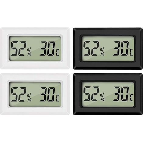 Mini Thermometer Hygrometer Temperature Humidity -50 70 ℃ 10% 99% RH Portable (4pcs) (1/5)