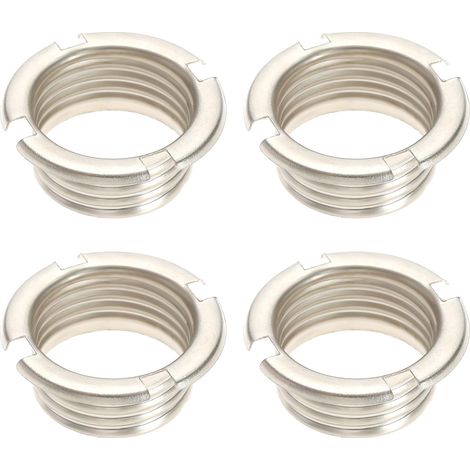 Lot de 4 anneaux de douille en métal galvanisé 20,8 x 2 mm pour douilles halogènes G9/GY6.35/GU4/GU5.3 (1/5)