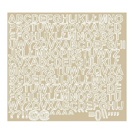 Selbstklebende Buchstabenaufkleber, 1,5 cm, beige, matt (1/2)