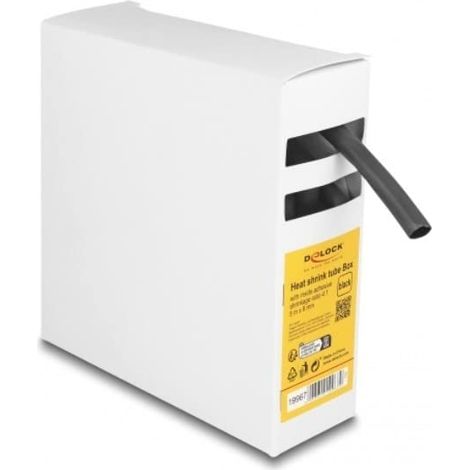DELOCK SCHRUMPFSCHLAUCH BOX, SCHRUMPFUNGSRATE 4:1, 5 M X 8 MM NOIR 19967