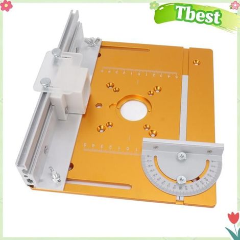 Tbest Plaque d'insertion de table de toupie Plaque D'insertion de Table de Routeur en Aluminium, Plaque de quincaillerie kit (1/5)