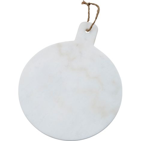 Premier Housewares White Marble Finish Chopping Board/ Non Stick Platform Serving Boards / Charcuterie Board With A Handle Hanging Hole With String For Kitchen 25 x 1 x 30 (1/5)