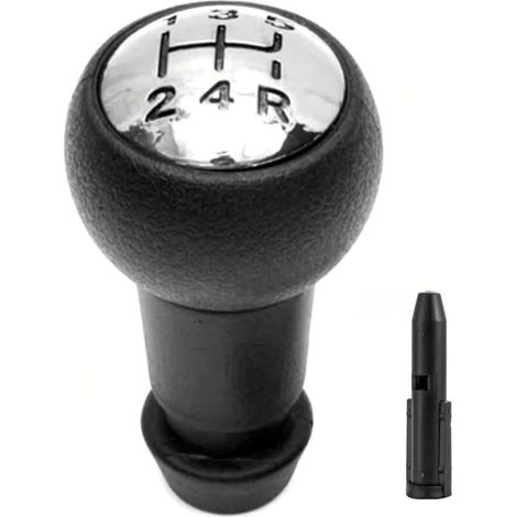 5-Gang-Schaltknauf – Sportliches Design, ergonomisch, Schwarz und Chrom – Kompatibel mit 106, 206, 207, 307, 406, 407, 508, 3008, C1, C2, C3, C4 und weiteren Modellen