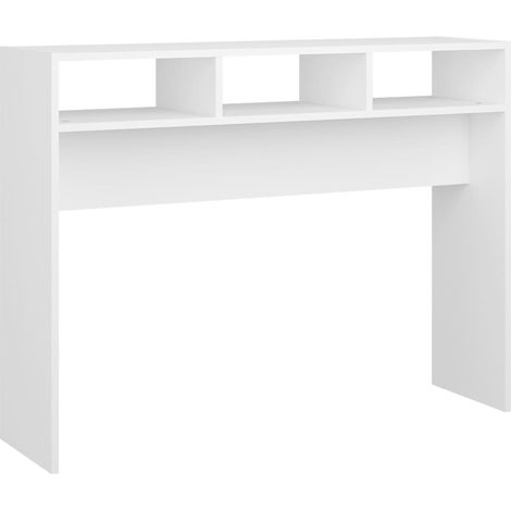 Maison Exclusive - Mesa consola madera de ingeniería blanco 105x3