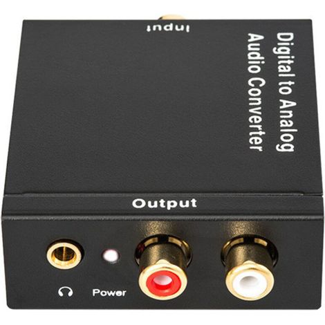 Convertisseur audio numérique vers analogique – Entrées SPDIF optique et coaxial – Sorties analogiques stéréo L/R (1/4)