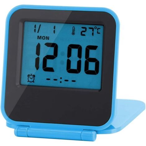 Réveil de voyage numérique, mini calendrier de réveil portable pliable-NANOTEH (1/5)