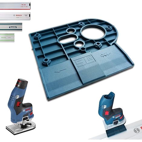 Adaptateur de rail de guidage professionnel pour Bosch GKF 12V-8 pour Makita/Bosch/Festool/Mafell Rail de guidage défonceuse affleureuse adaptateur