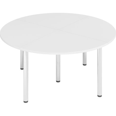 bümö Konferenztisch-Sets Serie-K Set K7  160x160 cm  Weiß (1/5)