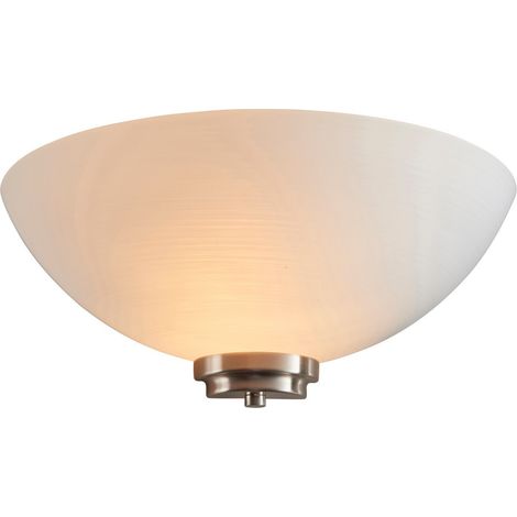 Endon Welles - Applique da parete per interni 1 luce bianco, cromo satinato, attacco E27 (1/5)