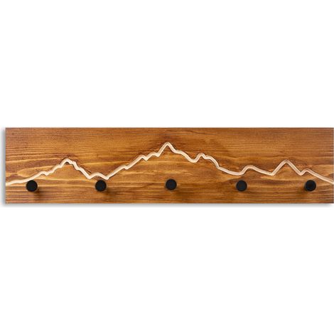 Sospensione a gancio da parete in legno Hook Noce Naturale (1/5)