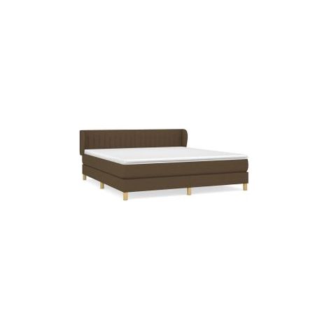 Sommier à lattes de lit avec matelas Marron foncé 160x200 (1/5)