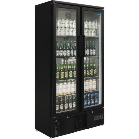 Arrière-bar vertical 2 portes vitrées battantes noir 490 Litres, 400 W, 220 V - MONO (1/5)