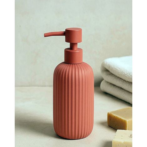 Exagonshop Dispenser portasapone liquido da appoggio in ceramica