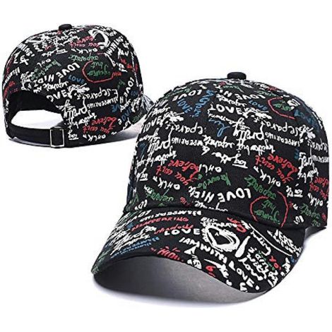 Casquette de baseball AVEKI Graffiti ajustable à motif gribouillis pour hommes et femmes