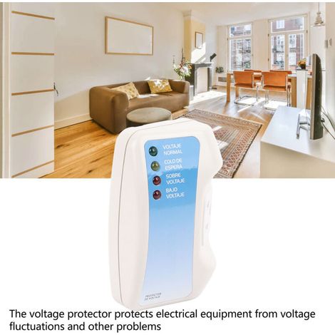Protecteur de Voltage ABS Professionnel - Protector Universal pour Sécurité des Appareils Électriques Domestiques avec Protection Surcontension et Sous-tension (1/4)
