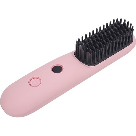 Lisseur ionique négatif 2 en 1 avec peigne, charge rapide USB-C, 3 réglages de température, brosse chauffante et fer à boucler pour tous types de cheveux (1/5)
