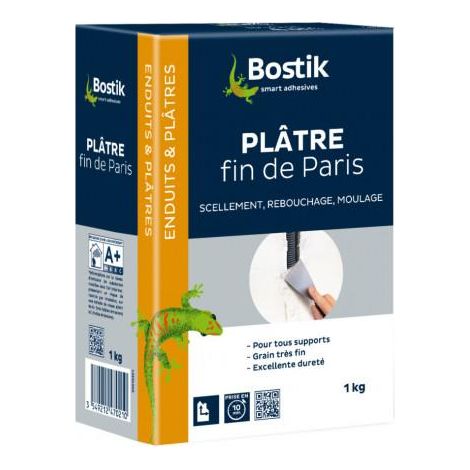 Plâtre Fin Bostik 5kg Finition Lisse, Séchage Rapide - Bostik
