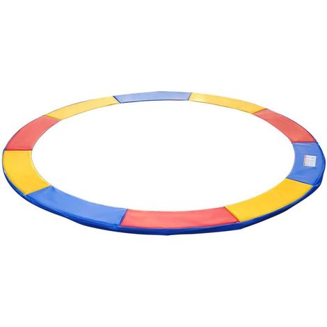 Couvre-ressort trampoline 244 cm – PVC haute densité 500 g/㎡ – Rembourrage 15 mm 28 cm – Protection enfants multicolore (1/4)