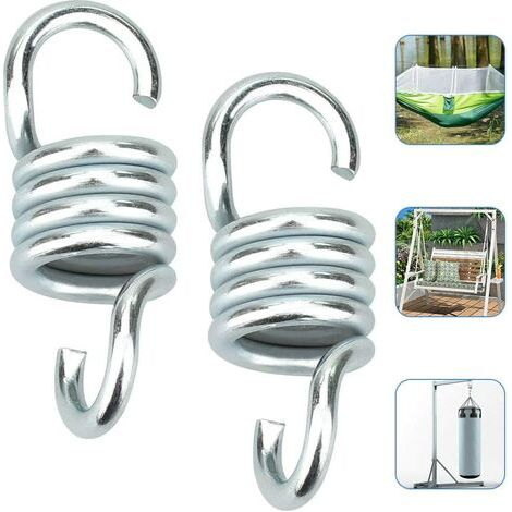 Ressort De Suspension - Acier Inoxydable 7 mm - Charge Maximale 250 Kg - Pour Hamac Fauteuil Suspendu Sac De Frappe Balançoire - 2 Pièces (1/5)