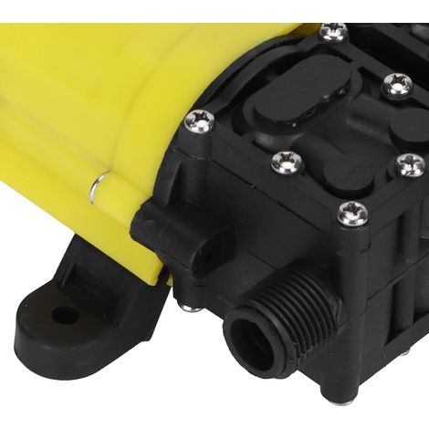Bomba de diafragma de alta presión de 12 V y 120 W con conexión de cobre, 8 L/min, inyección automática. (1/5)