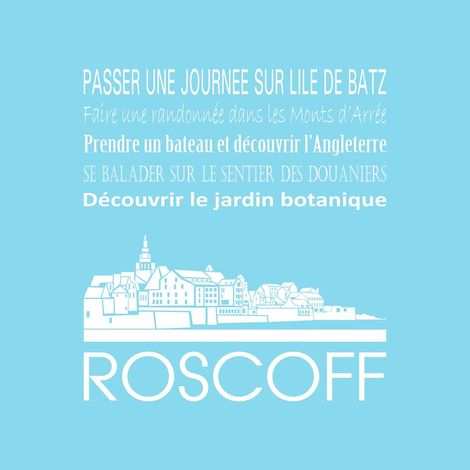 Tableau sur toile Roscoff glacier 30x30 cm - Impression sur Toile Murale Décorative - Image imprimée en HD sur Toile - Toile sur Châssis en Bois FSC - Fabriqué en France (1/4)