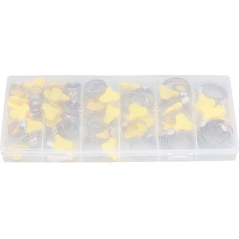 44 Pièces Collier de Serrage Réutilisable en Acier Inoxydable pour Tuyaux et Réglage de Serrage à Vis sans Fin (1/5)