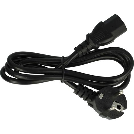 vhbw Netzkabel Schutzkontaktstecker für Kaltgeräte z.B. PC Monitor Computer Drucker - C13 Buchse, 1,2 m (1/5)