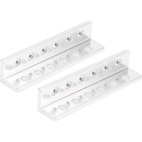 2 piezas Viga plana de aluminio, 6 orificios, tipo L, Accesorios para robots, 12 x 12 x 48 mm, 3103-0006-0056 (1/5)