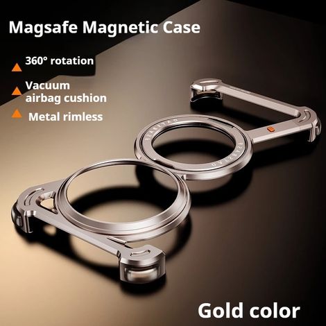 Étui pour Huawei Mate 80 (doré), avec support, rotation à 360°, fermeture magnétique en métal. (1/5)