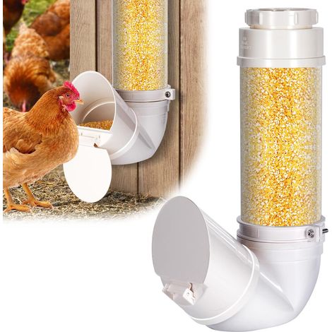 Mangeoire Automatique pour Poulets en PVC Mangeoire pour Volailles en PVC De Grande Capacité (3 Kg) avec Couvercle Anti-Pluie à Gravité sans Gaspillage pour Canards, Dindes, Oies Et Cailles (1/5)