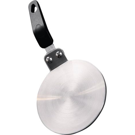 Plaque D'adaptation à Induction Ronde en Acier Inoxydable Argenté (1/5)