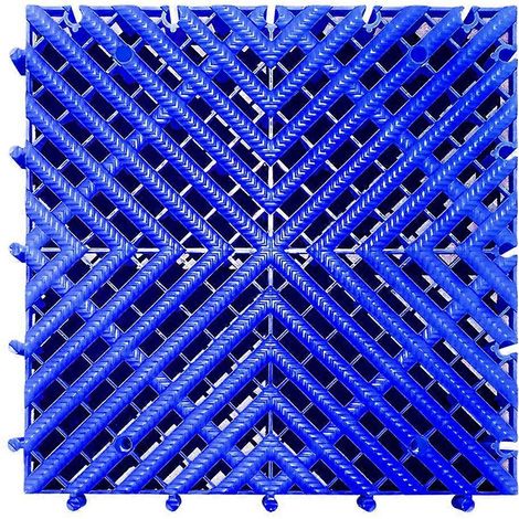 2 pièces Garage Sol Mats voiture Wash Room Sol Mat Multi Function voiture Beauty Splicing Grille Tiles pour Balcony Shop bleu (1/5)