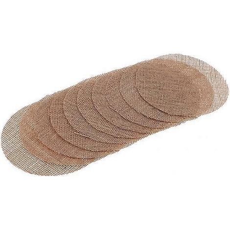 Lot de 2 sets de table ronds en toile de jute (10 pouces), parfaits pour l'automne, les dîners et Noël. (1/5)