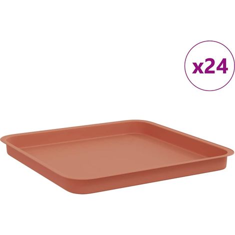 Maison Exclusive - Vassoio Quadrato per Fiori 24 pcs Rosso Mattone