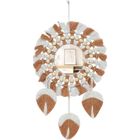 Lot Décoration Intérieur: Bougeoirs, Vases Fleurs Séchées, Mangeoires Oiseaux, Miroir Rond, Tapisserie Bohème, Style Rustique (1/5)