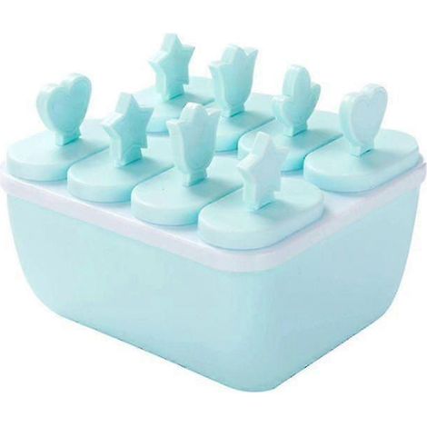 Moules à glace en silicone, moules à sucettes glacées, bacs à glaçons avec bâtonnets et glaçons congelés. (1/5)
