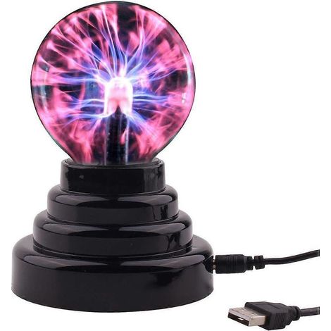 Boule magique à ions, lampe boule plasma lumineuse, globe sphérique nébuleuse tactile, jouet original, alimentation USB ou piles, cadeau de fête, lampe de bureau, lampe de chambre, lampe de bureau (1/5)