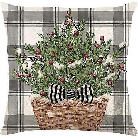 Housse de coussin de Noël 45 cm, Père Noël, bonhomme de neige, sapin de Noël, décoration de Noël pour la maison (1/5)