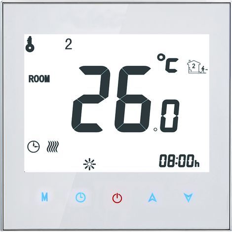 Thermostat, 16A 95-240V Wochenprogrammierbarer Heizungsthermostat, Touchscreen-LCD-Display, Raumtemperaturregler (1/5)