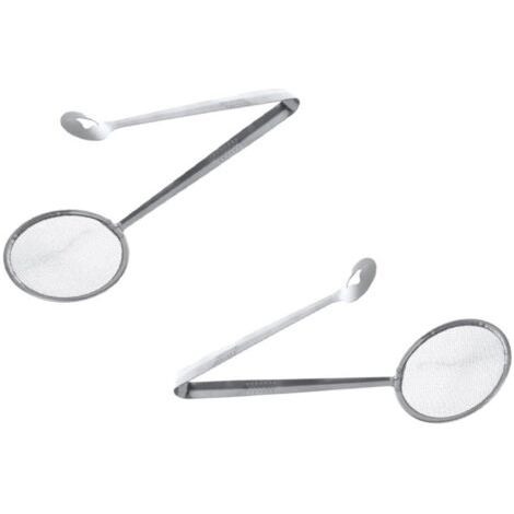 BUNTHAUS Clip pour filtre à graisse, clip pour filtre à huile, clip en acier pour marmite chaude, pinces de cuisine, clip pour aliments frits, passoire à mailles fines, cuillère pour aliments frits, c (1/5)