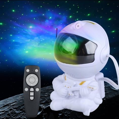Projecteur de ciel étoilé astronaute avec galaxie, veilleuse, télécommande, USB, rechargeable.