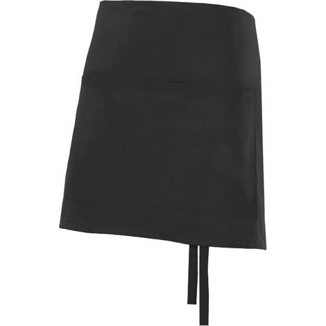 Delantal Corto Con Bolsillo Negro U