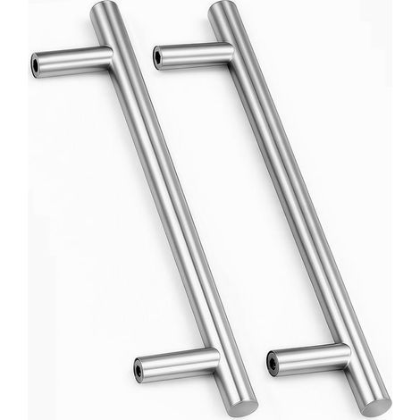 Möbelgriffe aus Edelstahl und Messing, Schrauben inklusive, Mittenabstand 192 mm. (1/5)
