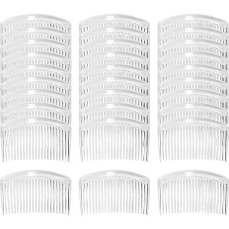 30 pettini per capelli francesi trasparenti da 7,6 cm – 23 denti, per velo da sposa e acconciature – Per donna (1/4)