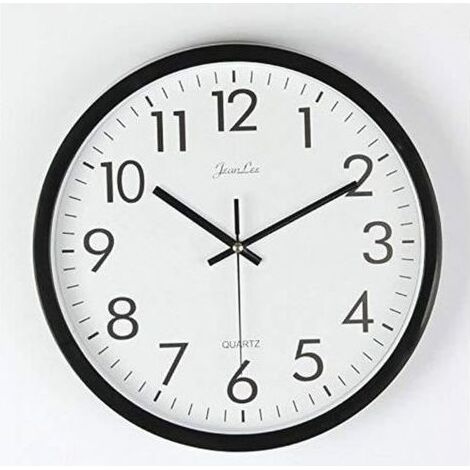 Horloge murale moderne, design intemporel avec cadran rond ultra-transparent, ultra-silencieuse, horloge de salon, 25 cm/10 pouces (1/4)